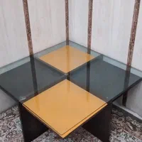 میز وسط تک  شیشه ضخامت دار