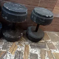 دمبل بتنی 20/ 15 / 7.5 / 5 کیلویی|تجهیزات ورزشی|رشت, آب آسیاب|دیوار