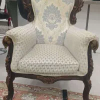 مبل سلطنتی با چوب گردو خیلی خوب تازه روکش عوض شده|مبلمان خانگی و میز عسلی|گرگان, |دیوار