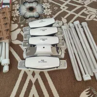 پنج‌عدد مهتابی کامل سالم لامپ و پایه