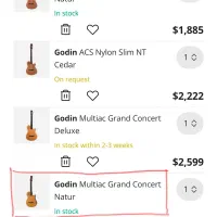 Godin Multiac Grand Concert SA گودین|گیتار، بیس، امپلیفایر|شیراز, خلیلی|دیوار