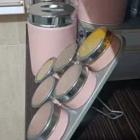 جا ادویه و بانکه حبوبات همراه ترازو|ظروف نگهدارنده، پلاستیکی، یک‌بارمصرف|محمدیه-قزوین, |دیوار