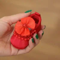 پاپوش نوزاد دست دوز ضد حساسیت زیبا|کیف، کفش، کمربند|ساری, |دیوار