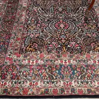قالی دستباف سورمه ای درختی کرمان
