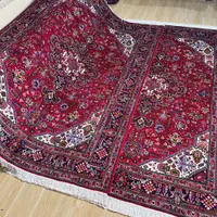 فرش جفت ۶ متری اذر شهر قرمز طرح قبا