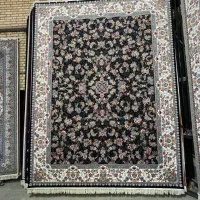 فرش آرمیتا سرمه ای حاشیه کرم ۷۰۰شانه ۱۲و۹و۶ متری