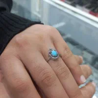 انگشتر نقره زنونه فیروزه نیشابوری|جواهرات|نیشابور, محله میدان باغات|دیوار