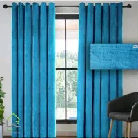 یک جفت دستک پرده مخمل آبی