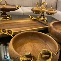 سرویس پذیرایی لیلیوم چوب گردو|ظروف سرو و پذیرایی|آفتاب, |دیوار