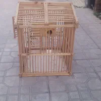 ققس‌ تمام چوبی بزرگ همراه با لونه|لوازم جانبی حیوانات|شیراز, شهرک گلستان|دیوار