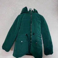 کاپشن بارونی ضداب سبز نو