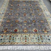 فرش دستباف (بساک)۱۱ متری  پشم دستریس رنگ گیاهی|فرش|مشکین‌دشت, |دیوار