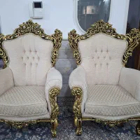 مبل سلطنتی ۹ نفره تمام چوب باکاور (نومناسب جهاز)|مبلمان خانگی و میز عسلی|قم, سالاریه|دیوار