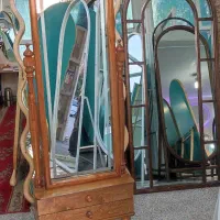 آینه دکوراتیو چوبی آینه قدی آینه بکلایت|آینه|ارومیه, |دیوار