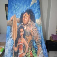 یک عدد فرش باطرح موانا وپرده پانچ نو|فرش|کرج, شهرک بنفشه|دیوار