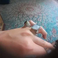 انگشتر نقره خطی یاقوت