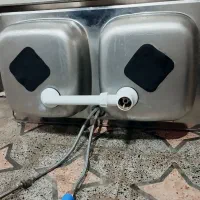 سینک دو قلو با شیر احرمی|مصالح و تجهیزات ساختمان|صومعه‌سرا, |دیوار