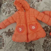 کاپشن دخترانه مناسب نوزادی تا ۳ سال ریز