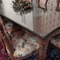 صندلی و میز نهارخوری ۱۰ نفره با چوب گردو