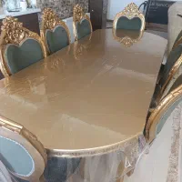 مبل سلطنتی 9 نفره به همراه نهارخوری 8 نفره|مبلمان خانگی و میز عسلی|شیراز, شهرک نیایش|دیوار