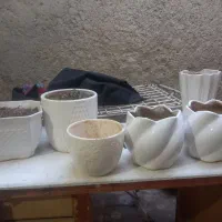 گلدان سرامیکی سفید