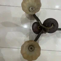 لوستر چوبی سه شاخه