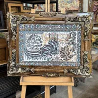 بهترین هدیه روز پدر تابلو فرش چهره|تابلو فرش|زابل, |دیوار