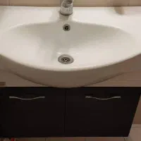 ست روشویی، آینه، کابینت PVC ضد آب و باکس دیواری|لوازم سرویس بهداشتی|تهران, درختی|دیوار