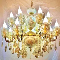 کارخانه لوسترسارینا(8شاخه16شعله برنزوسرامیک)