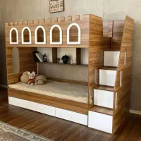 تخت دوطبقه|تخت و سرویس خواب|تهران, بوستان بعثت (باغ آذری)|دیوار