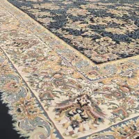 دوتخته فرش 9متری طرح گل برجسته افشان