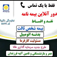 صدور انواع بیمه نامه به صورت نقد و اقساط