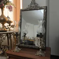 آینه شمعدان برنج|آینه|کرج, باغستان|دیوار