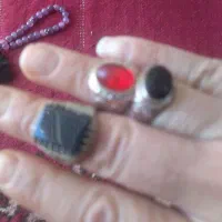 انگشتر 5عددویه عدد تسبح سنگ