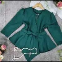 شومیز سبز کوتاه