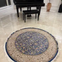 فرش دایره ابریشمی ماشینی