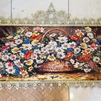 تابلوفرش برنجی طرح آیه و منظره برنزی