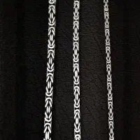 زنجیر کرال سیاه قلم عیار با قفل تایلندی ۹۲۵ ۳۰ گرم