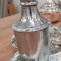 چایدان ورشوی قدیمی - قاشق مسیِ هندوانه خوری قاجاری|کلکسیون اشیاء عتیقه|تهران, پرستار|دیوار
