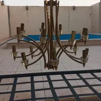 لوستر برنزی به همراه لامپ های ادیسونی|لوستر و چراغ آویز|کرج, فاز ۱ مهرشهر|دیوار