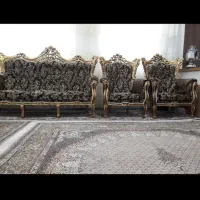 مبل سلطنتی ۷نفره با میز و ۲تا عسلی|مبلمان خانگی و میز عسلی|دهگلان, |دیوار