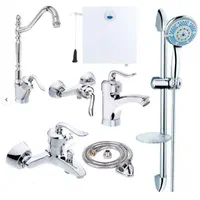 ست 7 تکه شیرالات قاجاری شیر الات اهرمی فلاش تانک