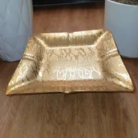 شیرینی خوری پایه دار طلایی