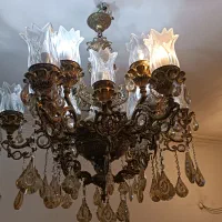 لوستر برنجی18شعله و12شعله