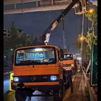 خدمات جرثقیل کفی خاور همراه با سبد بالابر