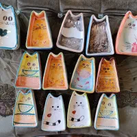 ظروف سفالی گربه ای دست ساز