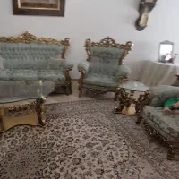 مبلمان استیل ۷نفره با ناهار خوری ۸نفره و۲میزبان