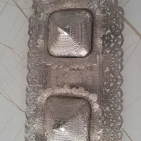دو عدد قندان سیلور ترکیه و یک عدد سینی رولت خوری