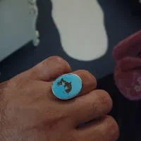 انگشتر فیروزه نیشابور محک درشت