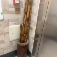 چوب بامبو با گلدان